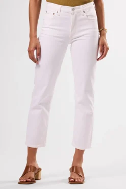 Amour Vert AGOLDE Kye Mid Rise Straight Crop SourCream Fashion