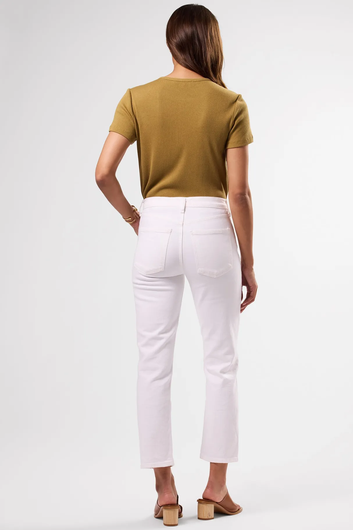 Amour Vert AGOLDE Kye Mid Rise Straight Crop SourCream Fashion