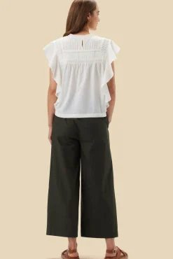 Amour Vert Aida Organic Cotton Blouse Ivory Online