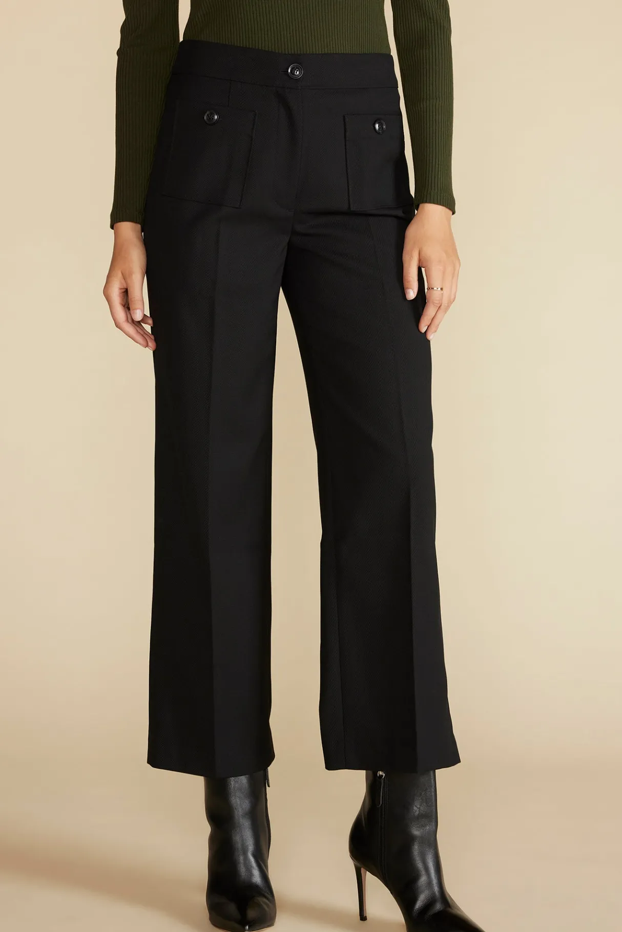 Amour Vert Alete Patch Pocket Pant Black Online