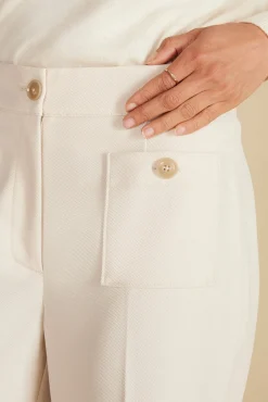 Amour Vert Alete Patch Pocket Pant Ivory Fashion