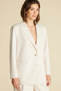 Amour Vert Alix Boyfriend Blazer Ivory Hot