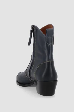 Amour Vert Alohas Buffalo s Leather Ankle Boots Blue Online