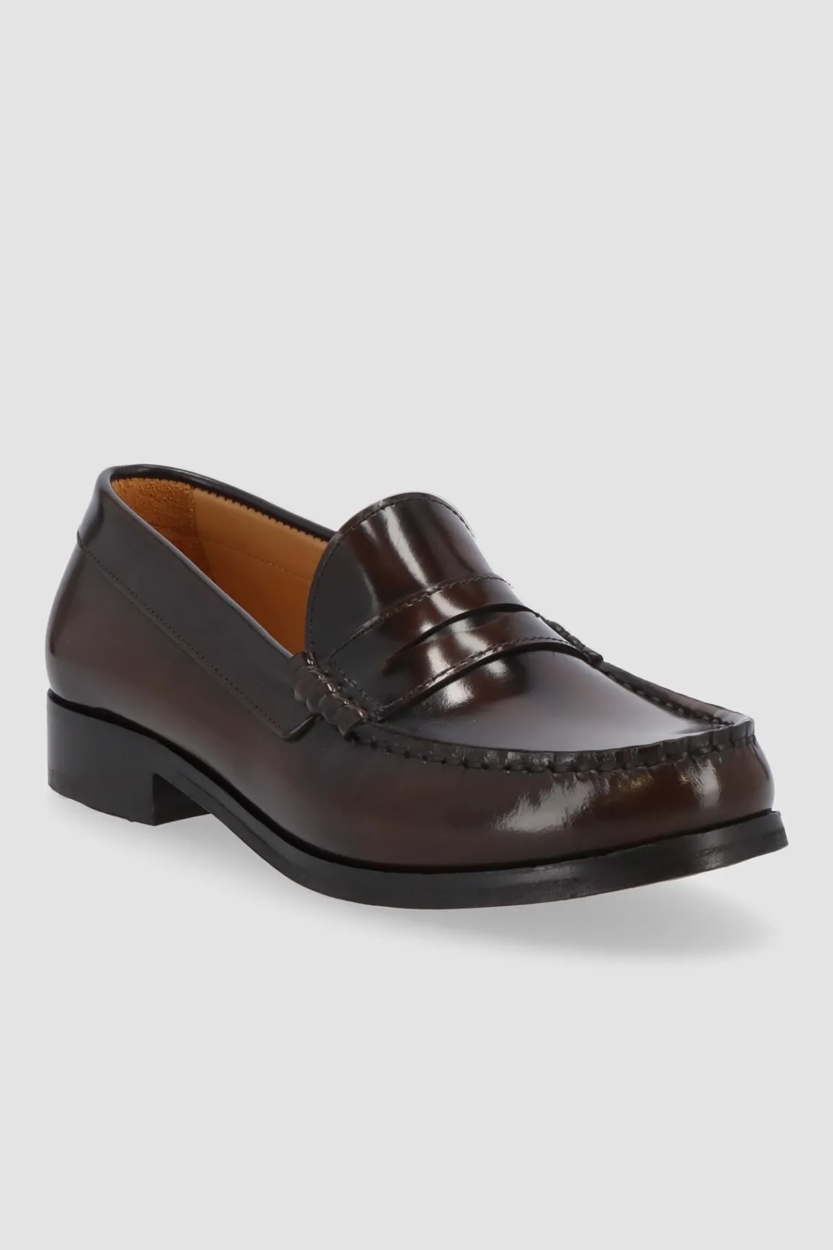 Amour Vert Alohas Rivet Leather Loafers Brown Online