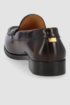 Amour Vert Alohas Rivet Leather Loafers Brown Online