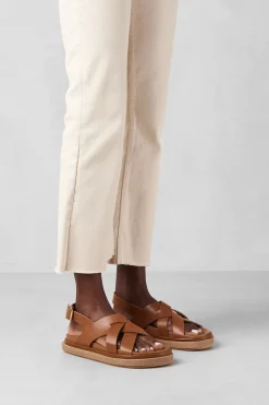 Amour Vert Alohas Trunca Padded Sandal Tan Discount