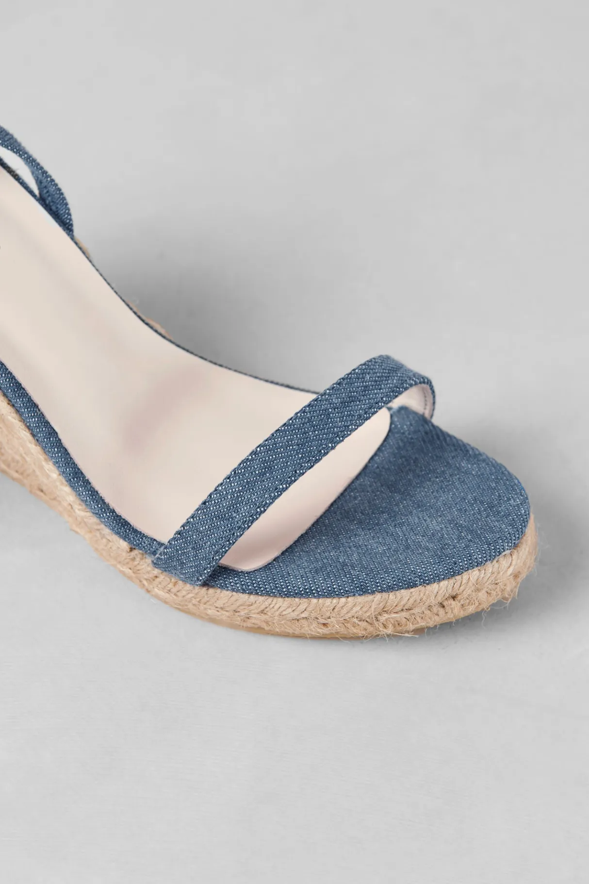 Amour Vert Alohas Willa Leather Espadrille DenimBlue Clearance