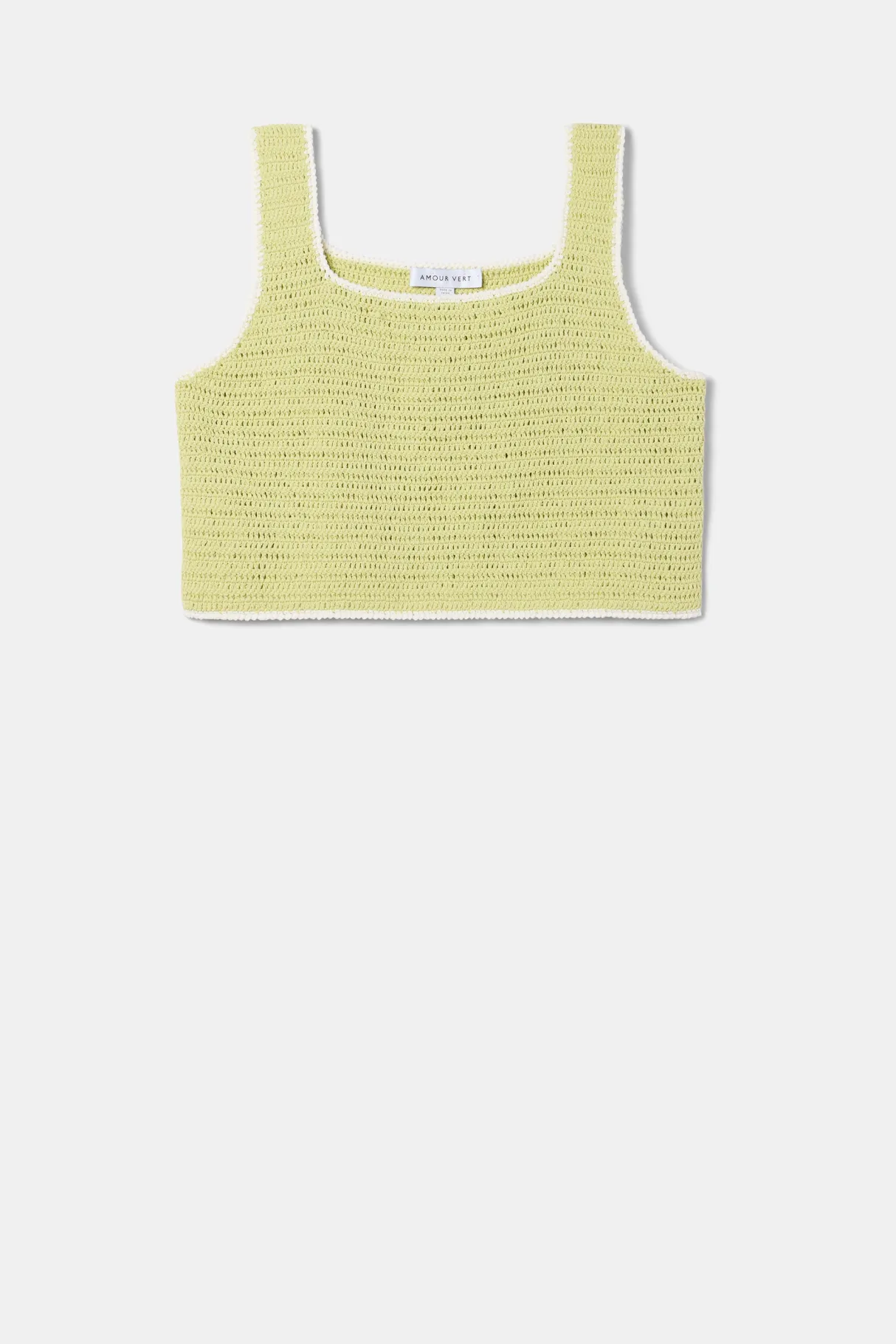 Amour Vert Antibes Crochet Tank MelonIvory Best
