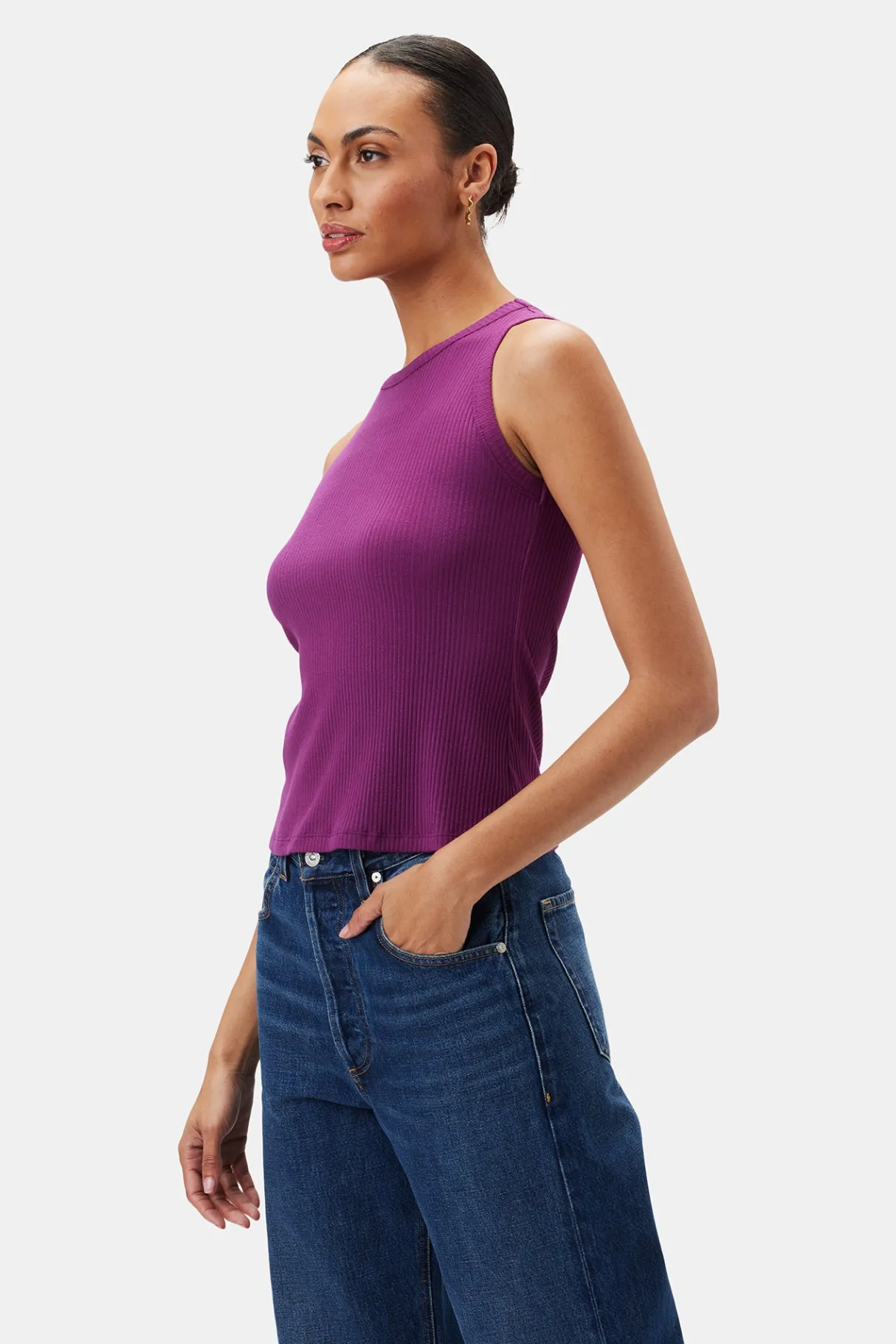 Amour Vert Asmet Paris Rib Tank Mulberry Online