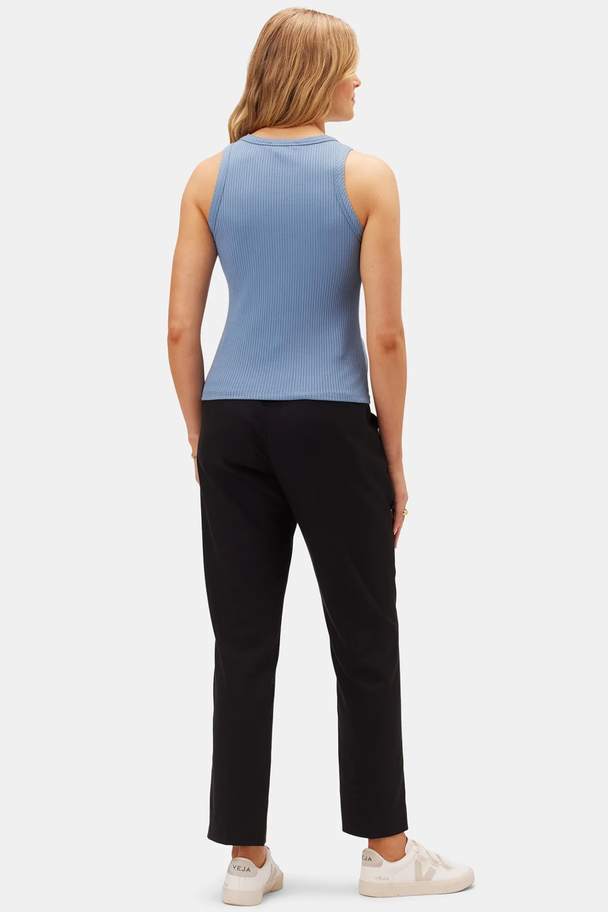 Amour Vert Asmet Paris Rib Tank HorizonBlue Hot