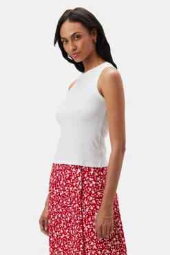 Amour Vert Asmet Paris Rib Tank White Clearance