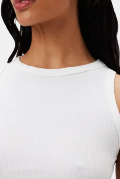 Amour Vert Asmet Paris Rib Tank White Clearance