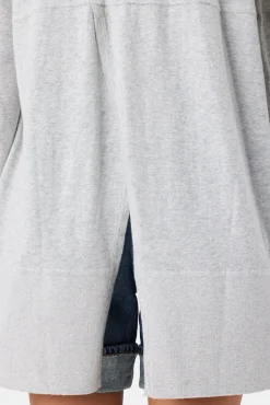 Amour Vert Bailey Flaxen Eco Cardigan HeatherGrey Online