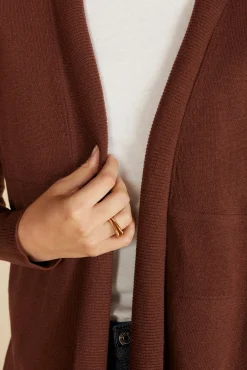 Amour Vert Bailey Wool Sweater Coat EspressoBrown Online