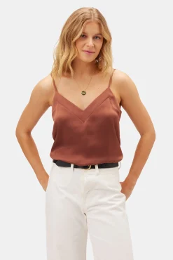 Amour Vert Barlow Recycled Sateen Tank Cafe Clearance