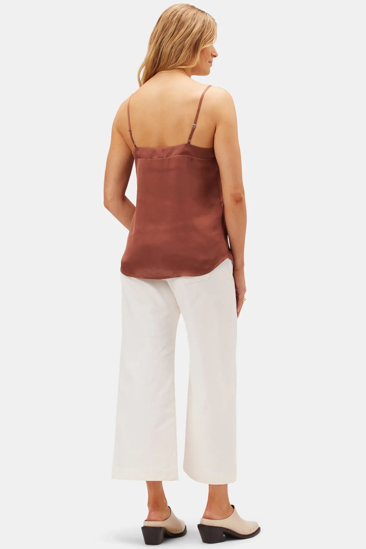 Amour Vert Barlow Recycled Sateen Tank Cafe Clearance