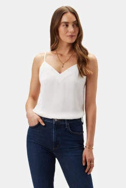 Amour Vert Barlow Recycled Sateen Tank Ivory Discount