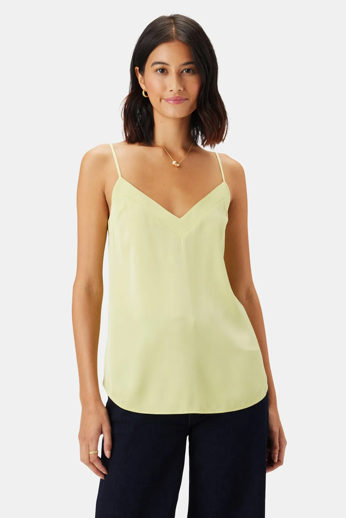 Amour Vert Barlow Stretch Silk Tank Melon Outlet
