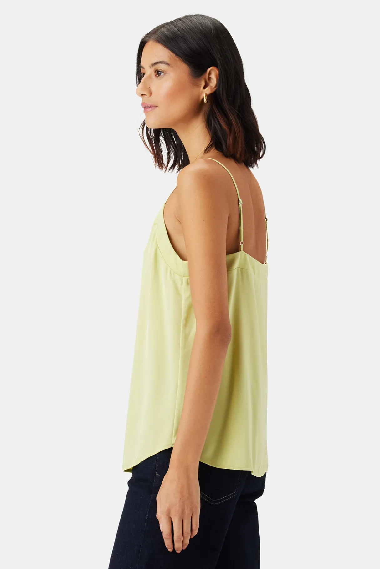 Amour Vert Barlow Stretch Silk Tank Melon Outlet