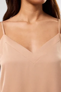 Amour Vert Barlow Stretch Silk Tank Biscotti Fashion