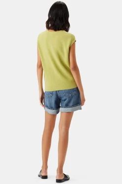 Amour Vert Beline Knit Top LimeGreen Online
