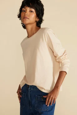 Amour Vert Berkeley Long Sleeve Tee SandBeige New