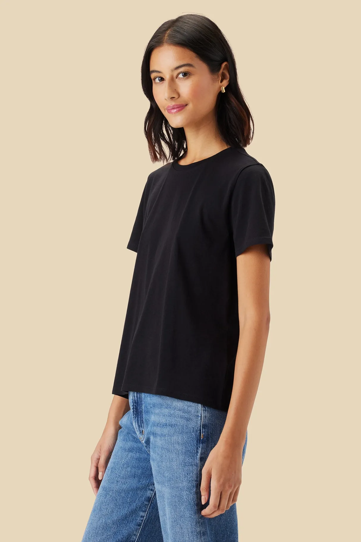 Amour Vert Berkeley Organic Cotton Tee Black Best