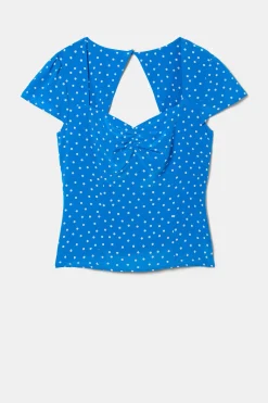 Amour Vert Beryl Washable Silk Blouse RivieraDotTurquoise Best