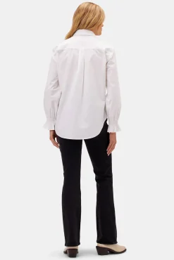 Amour Vert Bixby Organic Cotton Poplin Blouse White Outlet