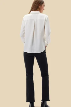 Amour Vert Bixby Pocket Blouse Ivory Discount