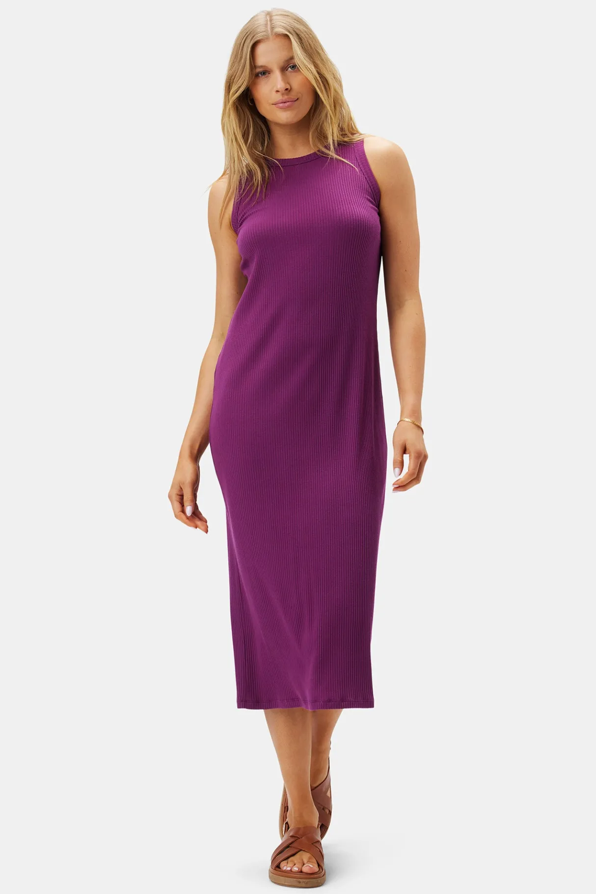 Amour Vert Brantley Paris Rib Dress Mulberry Outlet