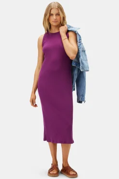 Amour Vert Brantley Paris Rib Dress Mulberry Outlet