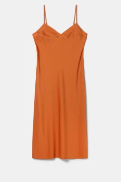 Amour Vert Briana Washable Silk Dress SunsetOrange Outlet