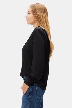 Amour Vert Charlotte Blouse Black Fashion