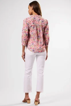 Amour Vert Charlotte Organic Cotton Blouse MarseilleRed Hot