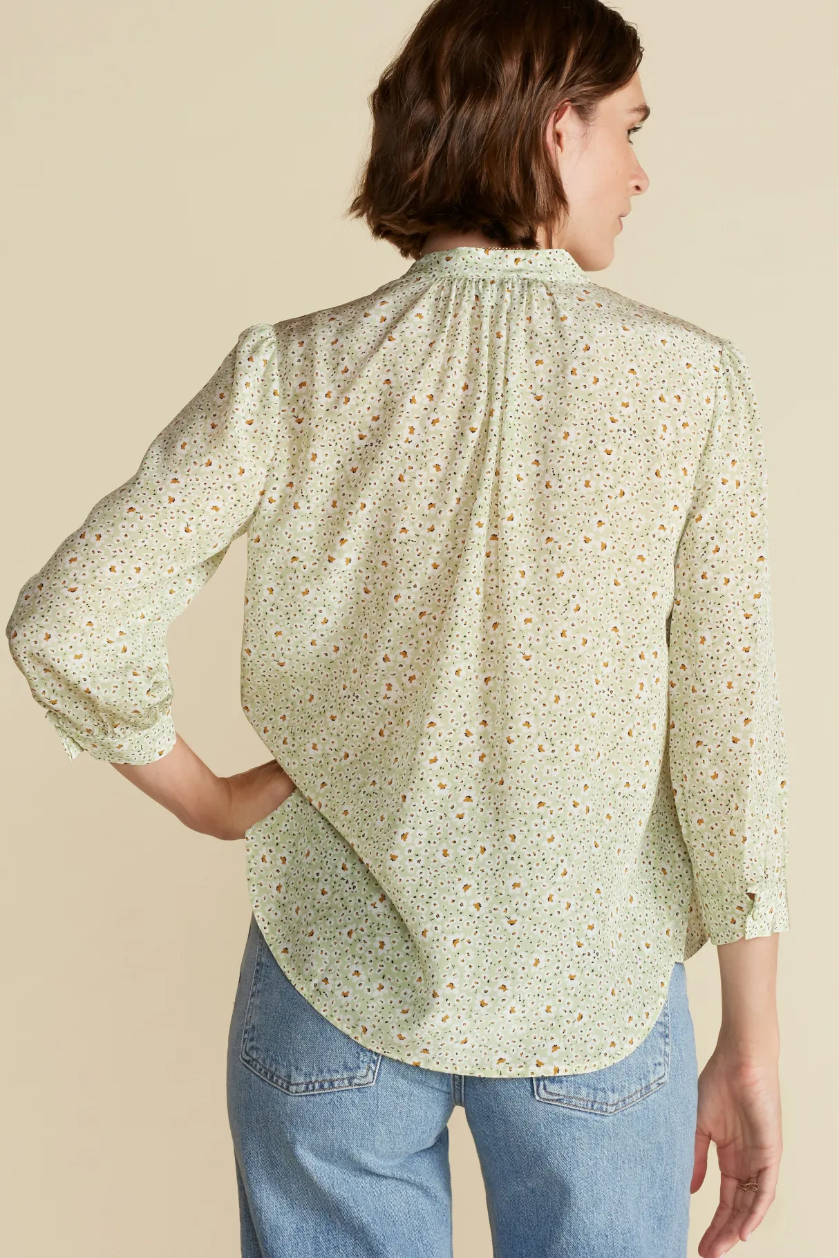 Amour Vert Charlotte Washable Silk Blouse JaneOpal Online