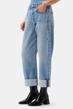 Amour Vert Citizens of Humanity Ayla Baggy Cuffed Crop Jean Gemini Hot