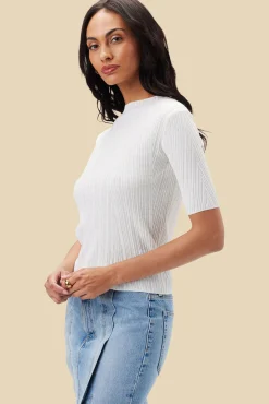 Amour Vert Claire Mock Neck Sweater Ivory Online