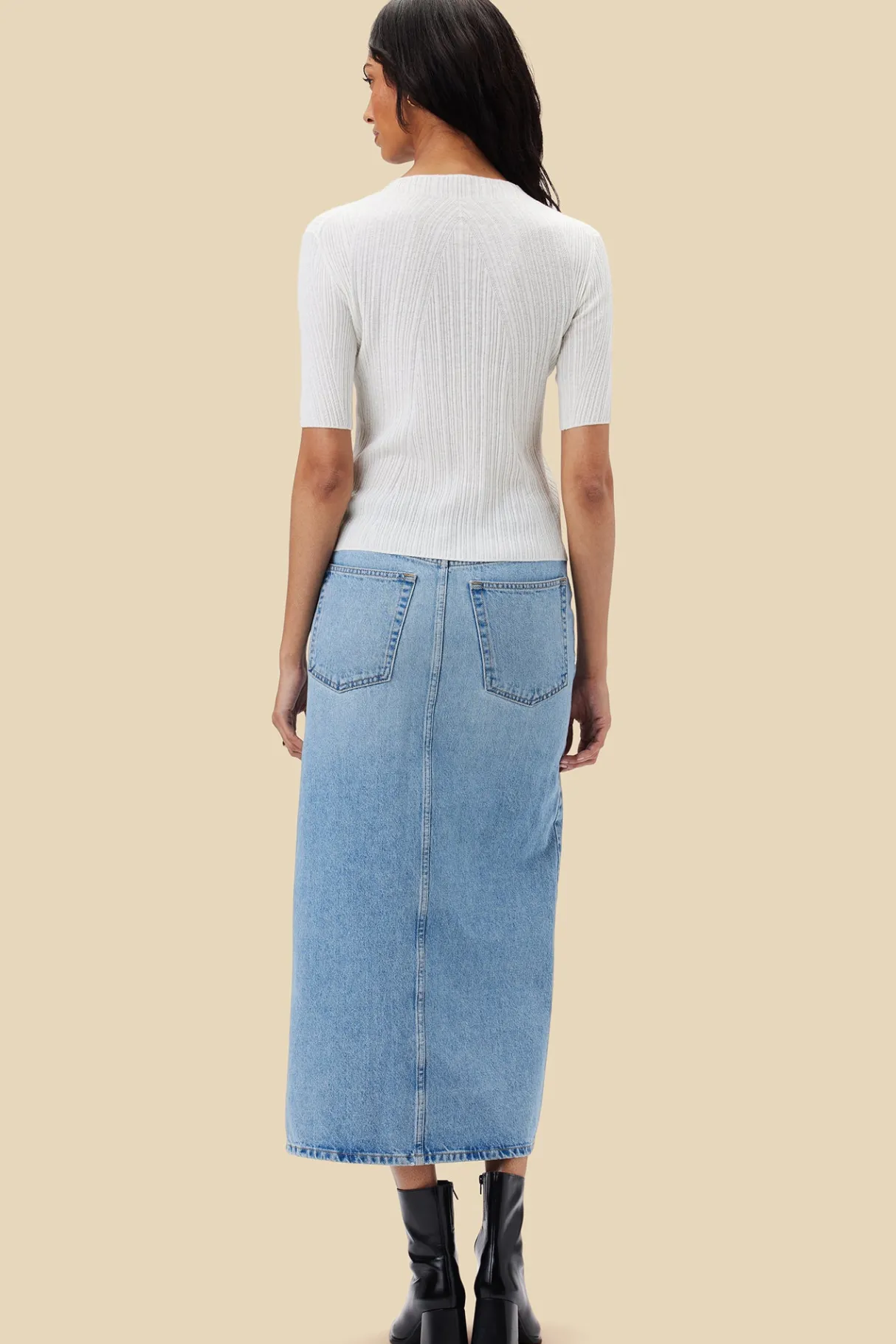 Amour Vert Claire Mock Neck Sweater Ivory Online