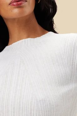 Amour Vert Claire Mock Neck Sweater Ivory Online