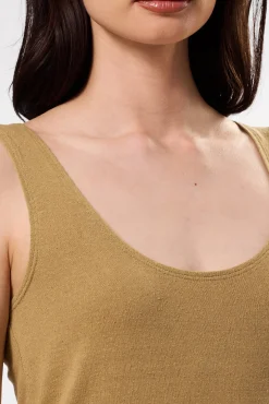 Amour Vert Clarisse Silk Knit Tank Elm Clearance