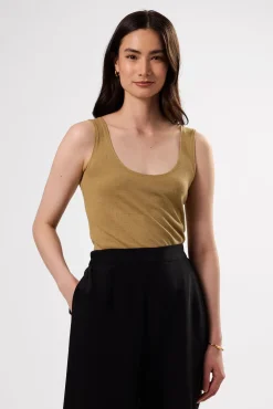 Amour Vert Clarisse Silk Knit Tank Elm Clearance