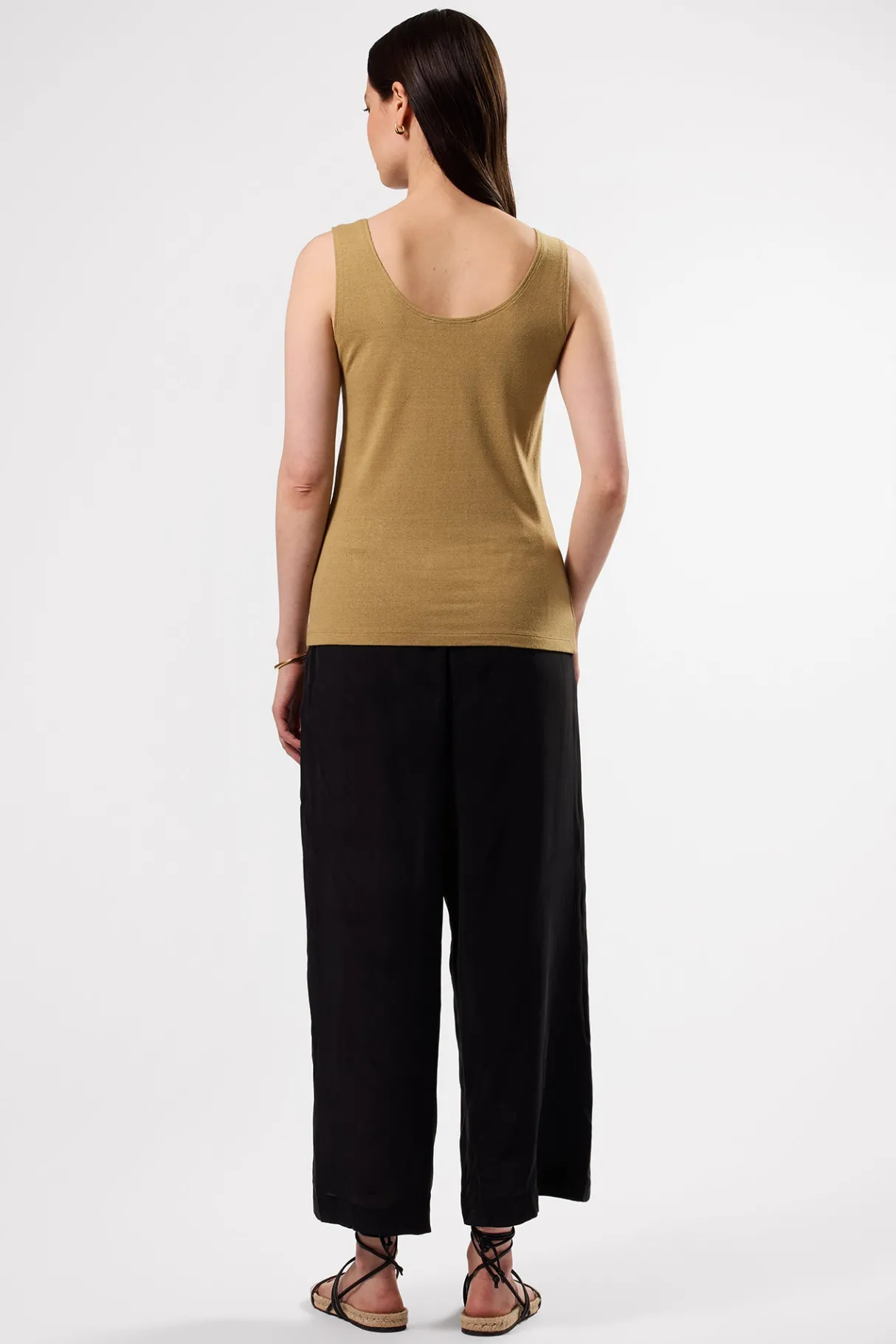 Amour Vert Clarisse Silk Knit Tank Elm Clearance