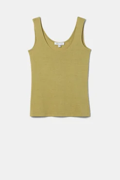 Amour Vert Clarisse Silk Knit Tank Elm Clearance