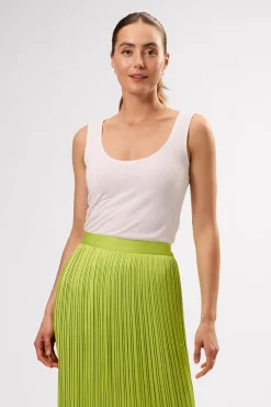 Amour Vert Clarisse Silk Knit Tank Ivory Fashion