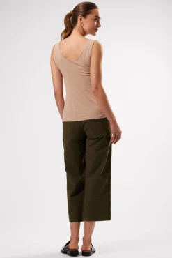 Amour Vert Clarisse Silk Knit Tank Sand Hot