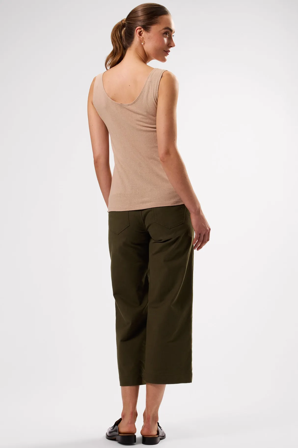 Amour Vert Clarisse Silk Knit Tank Sand Hot