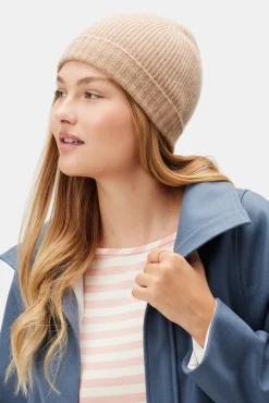 Amour Vert Colby Cashmere Beanie CafeAuLait Clearance