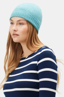 Amour Vert Colby Cashmere Beanie Aegean Clearance