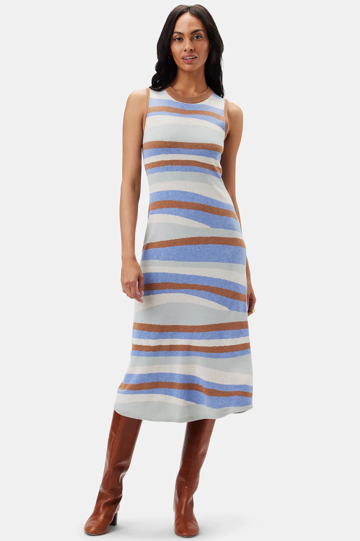Amour Vert Colette Knit Dress MultiStripe Discount